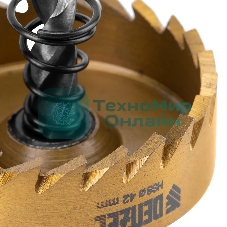 Коронка по металлу Denzel HSS, 42 мм, нитридтитановое покрытие