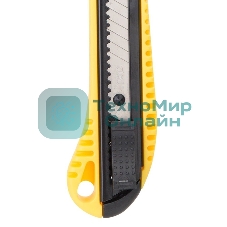 Технический нож Deli DL003 18мм SK5. 2-ступенчатое лезвие. Ударопрочный корпус. Кнопка автоматической блокировки.