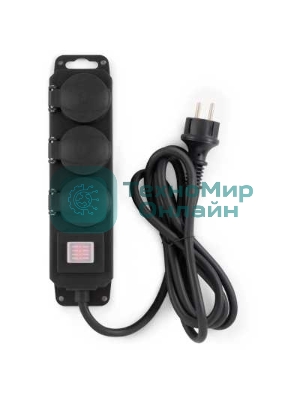 Сетевой фильтр Buro 300MDP-3-B 3 м, 3 розетки, черный, коробка