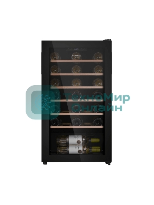Винный шкаф Maunfeld MFWC-85S34 черный, 85 л, 1 отсек, 34 бут., класс G