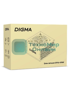 Блок питания Digma DPSU-400W, 400Вт, 120мм, черный