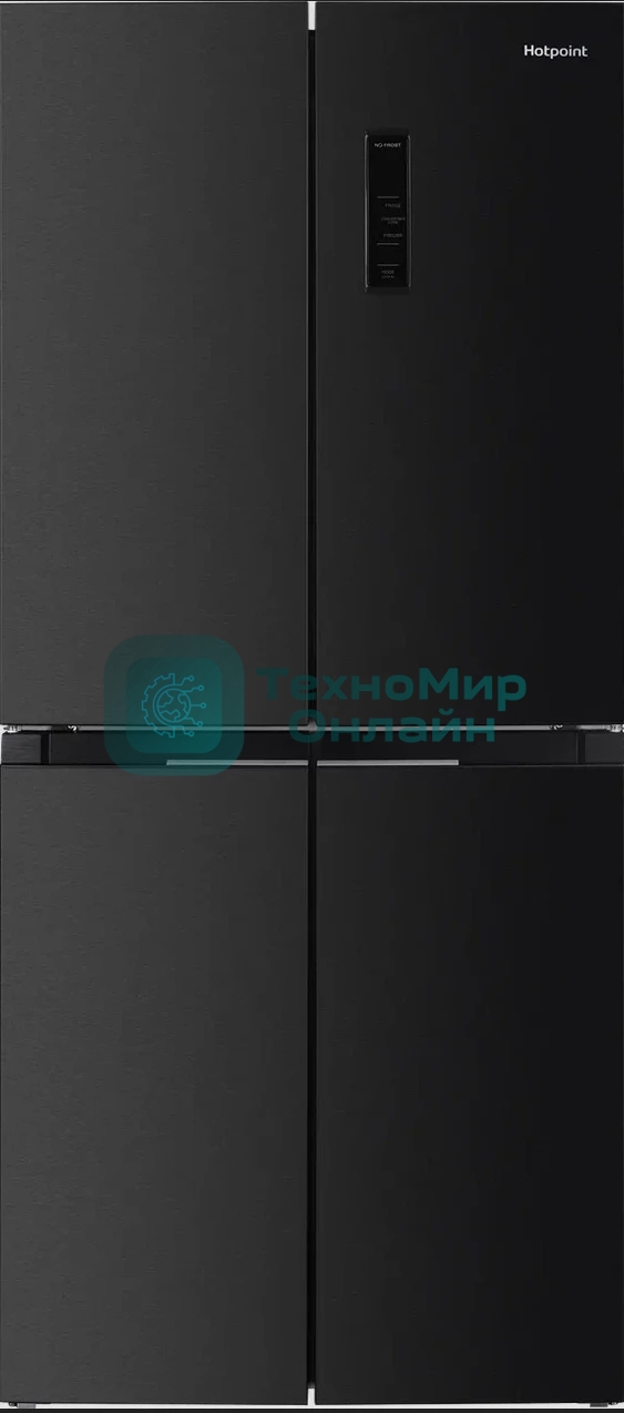 Холодильник Hotpoint HFL4 522I XBR черный трехкамерный 266/160 л морозилка снизу, No Frost, Side by Side