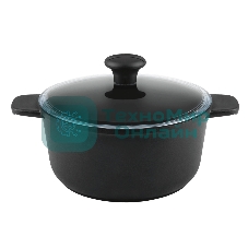 Кастрюля Maunfeld Osvald MF22SVLD03CR универсальная из литого алюминия со стеклянной крышкой, 3 л