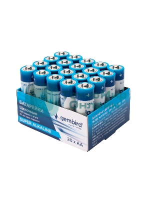 Батарейки щелочные/алкалиновые Gembird Gb-LR6-20B, тип AA, 20шт, коробка