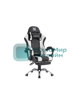 Кресло игровое Defender TIOS черный/белый, PU 64055