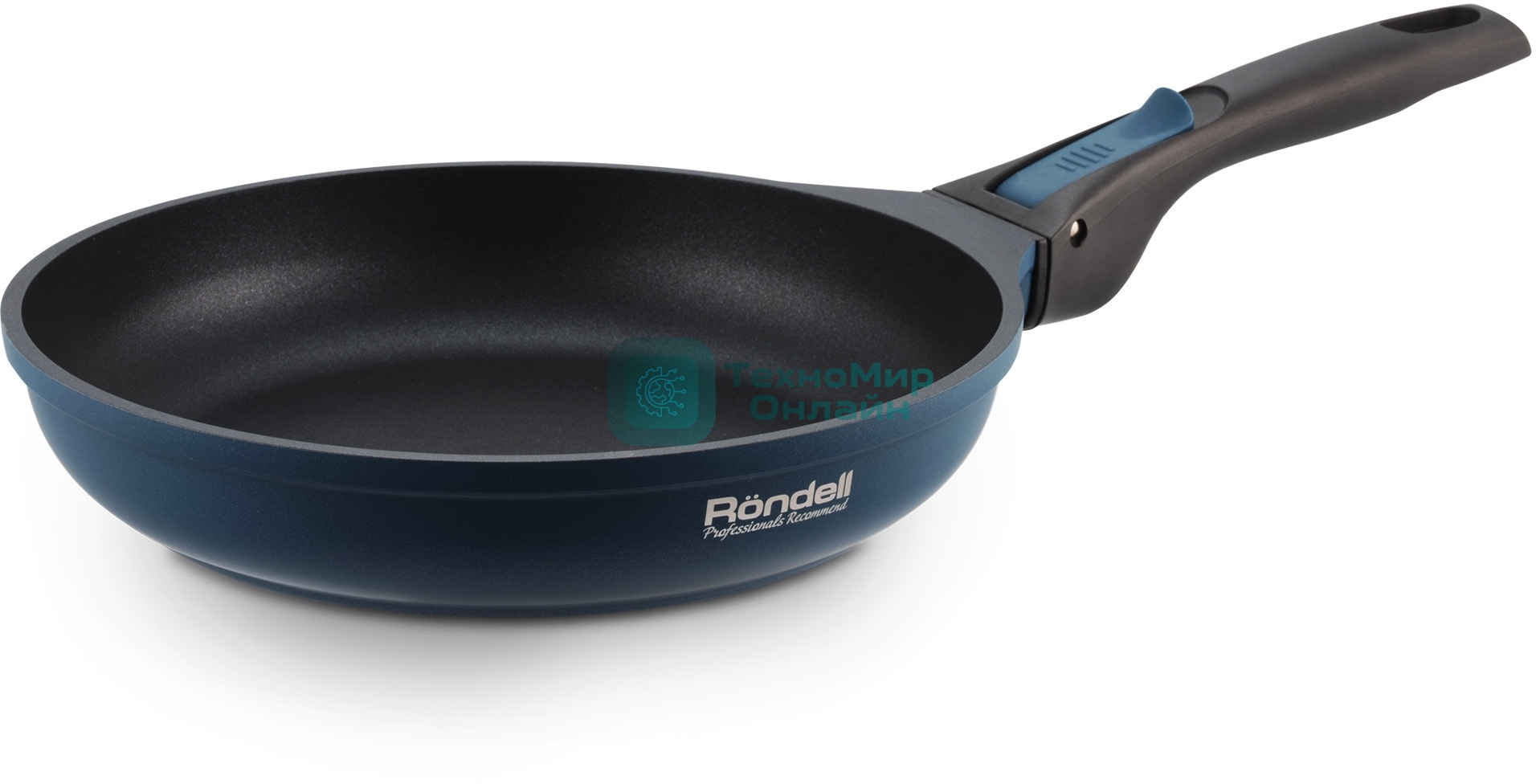 Сковорода Rondell Del mar RDA-1847 круглая 24 см, покрытие: Xylan Plus ручка съемная (без крышки) синий