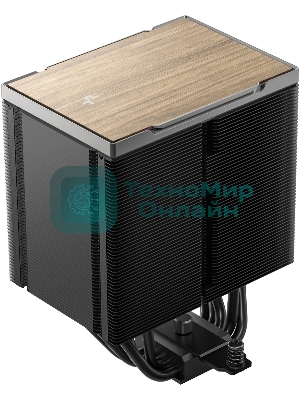 Кулер для процессора DEEPCOOL AK500 G2 LGA1851/1700/1200/115X/AM5/AM4 (9шт/кор, TDP 240W, PWM, Fan 120мм, 5 тепл. трубок, Copper Base, Wood-grain top cover, черный) RET (R-AK500G2-BKNNMN-GJD)