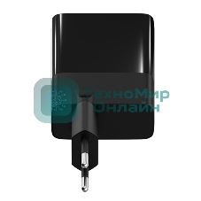 Сетевое зарядное устройство Maxvi A583GN Type-C 65W + Type-C 40W + USB 22W, GAN, PD, QC, LED дисплей, черный