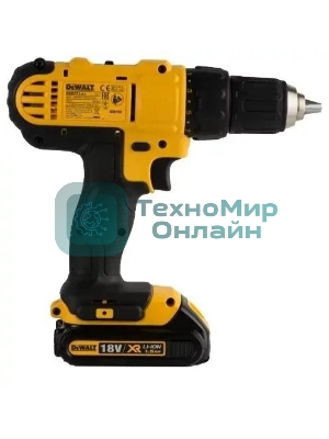 Дрель-шуруповерт DeWalt DCD771D2-QW, 18 В, 2 Ач, 42 Нм, щеточный