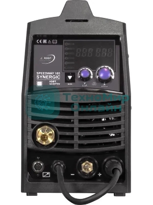 Сварочный полуавтомат Aurora SPEEDWAY 165 SYNERGIC инвертор TIG/МIG/МAG/MMA/FCAW, 6.2 кВт