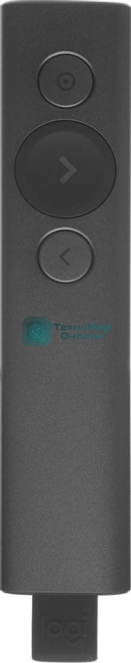 Презентер Logitech Spotlight Slate (серый, Bluetooth/2.4 GHz, перезаряжаемая литий-полимерная батарея 85мА·ч, 3D-акселерометр, гироскоп, кабель для зарядки, чехол) (арт. 910-004867, M/N: R-R0011/C-U0016)