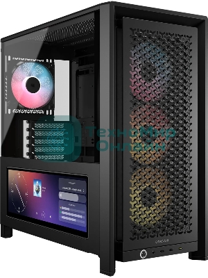 Корпус Corsair Frame 4000D LCD RS ARGB Black, Midi-Tower, чёрный, 4 x 120 мм