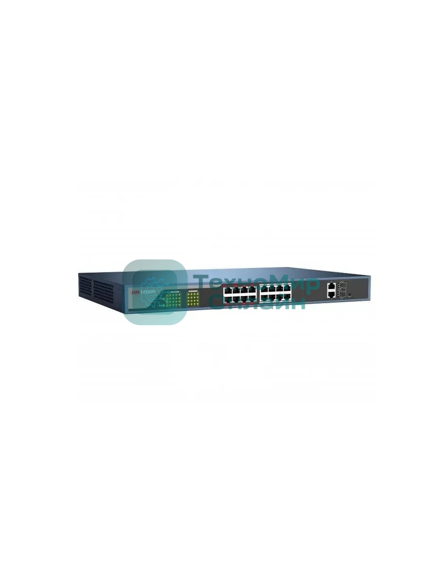 Коммутатор Hikvision DS-3E0318P-E(C), 16×1 Гбит/с PoE + 1×1 Гбит/с RJ45 + 1×1 Гбит/с Combo (RJ45/SFP), неуправляемый