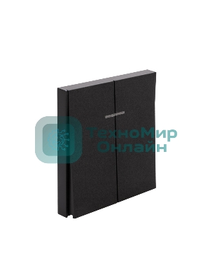 Выключатель Kranz STRONG 2 кл с подсветкой 10А с/у антрацит