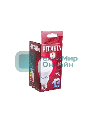 Лампа светодиодная Ресанта LL-R-A60-13W-230-4K-E27 груша, 13 Вт, нейтр., Е27