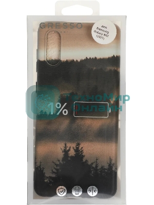 Чехол (клип-кейс) Gresso Meridian, для Samsung Galaxy A02, черный/бежевый gr17aaae8926