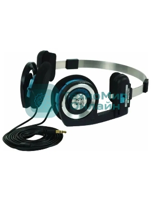 Проводные наушники KOSS Porta Pro Classic черный/голубой, накладные, проводной, складная конструкция