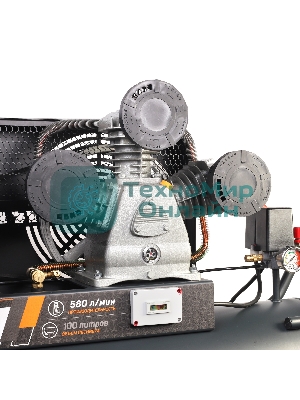 Компрессор поршневой Patriot KRX 580 L100 D ременной, масляный, 580 л/мин, 100 л, 10 бар, 3 кВт, 400 В