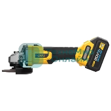 Угловая шлифовальная машина аккумуляторная Deli DC601 (2АКБ*4А·ч + ЗУ, 20В, 115мм, М14, 3500/6000/8500об/мин, сумка)