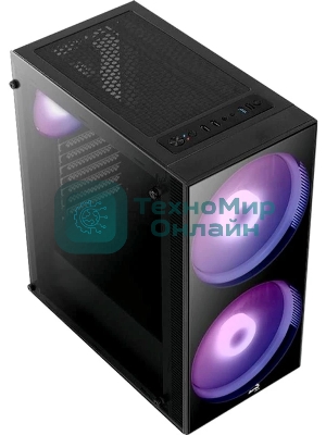 Компьютерный корпус Aerocool/Formula Python (3xUSB, 2xAudio, 0.5 мм,2x200 мм FAN, прозрачная стенка-закаленное стекло, ATX, без БП)