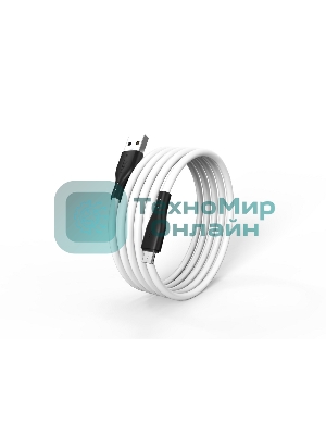 Кабель Smartbuy (iK-12-S21bw) S21 MicroUSB белый, 2.4 А, сил., 1 м