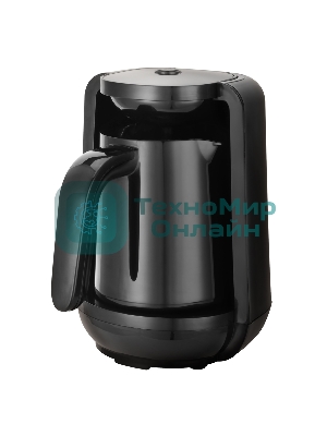 Электрическая турка BQ ET1172P черный, мощность 500 Вт, электронное управление, приготовление кофе: кофе по-турецки, используется молотый кофе, объем чаши 250 мл, индикатор включения, индикатор уровня воды, автоматическое отключение при закипании, звуковой сигнал при закипании, защита от перегрева, материал корпуса: пластик, материал чаши: пластик, длина шнура: 0.75 м