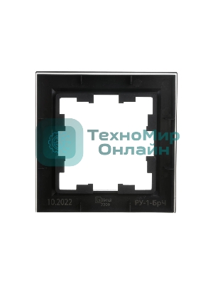 Рамка 1-мест. IEK BRITE РУ-1-БрЧ черный