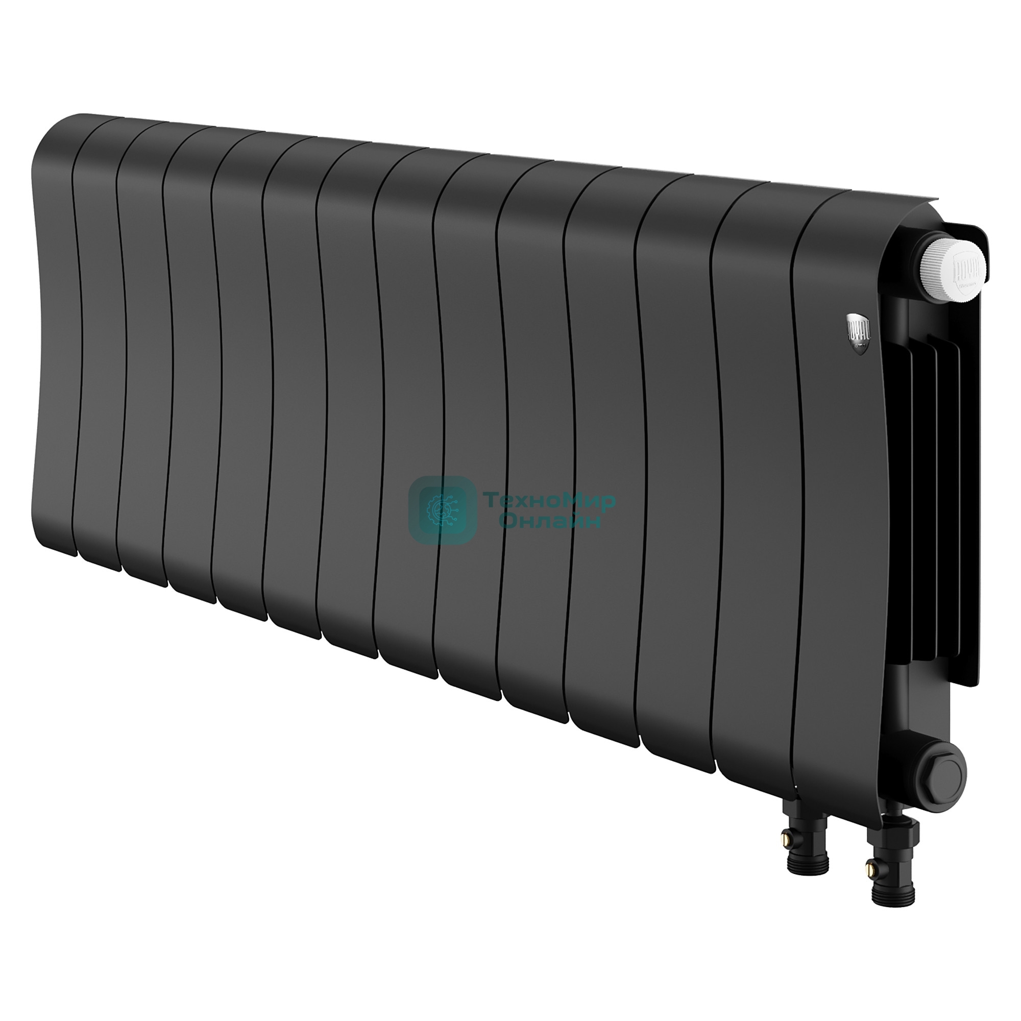 Радиатор биметаллический Royal Thermo Infinity 300 Noir Sable VR80 - 14 секц.