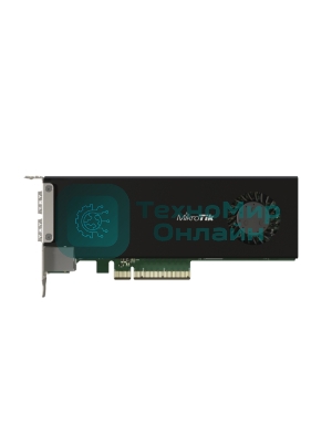 Сетевая карта MikroTik Cloud Core Router 2004-1G-2XS-PCIe network interface card with quad-core ARMv8 64-bit AL32400 CPU, 4GB RAM, 2x25G SFP28 cages, 1xGbit LAN, RouterOS L6
