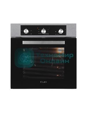 Духовой шкаф электрический встраиваемый LEX EDM 042 IX нержавеющая сталь/черный