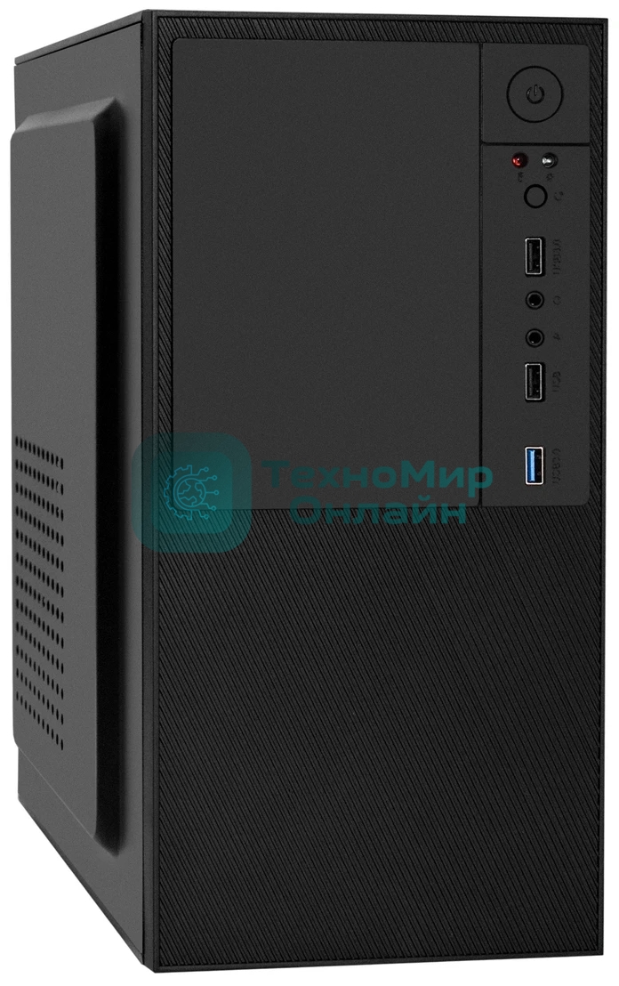 Компьютерный корпус Minitower ExeGate BAA-308-AA500 (mATX, БП AA500 с вент. 8см, 2хUSB, HD Audio, черный)