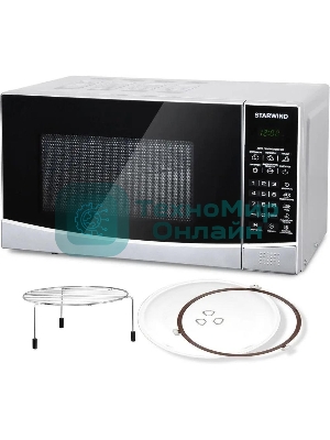 Микроволновая печь Starwind SMW2820 серебристый/черный, 20 л, 700 Вт, переключатели - сенсор