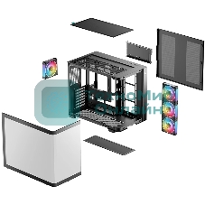 Корпус DeepCool CG530U 4F Black, Midi-Tower, чёрный, 4 x 120 мм