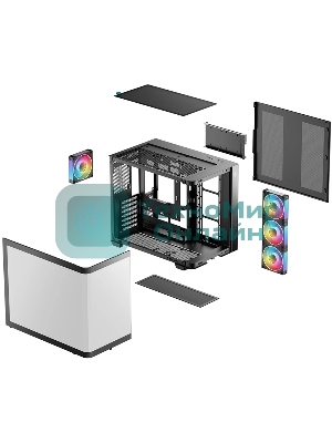 Корпус DeepCool CG530U 4F Black, Midi-Tower, чёрный, 4 x 120 мм