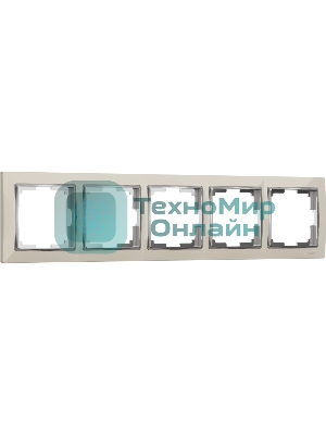 Рамка на 5 постов WERKEL (слоновая кость/хром) W0051903