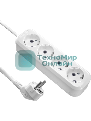 Удлинитель с заземлением Defender R340 16 А, 3 м, заземление