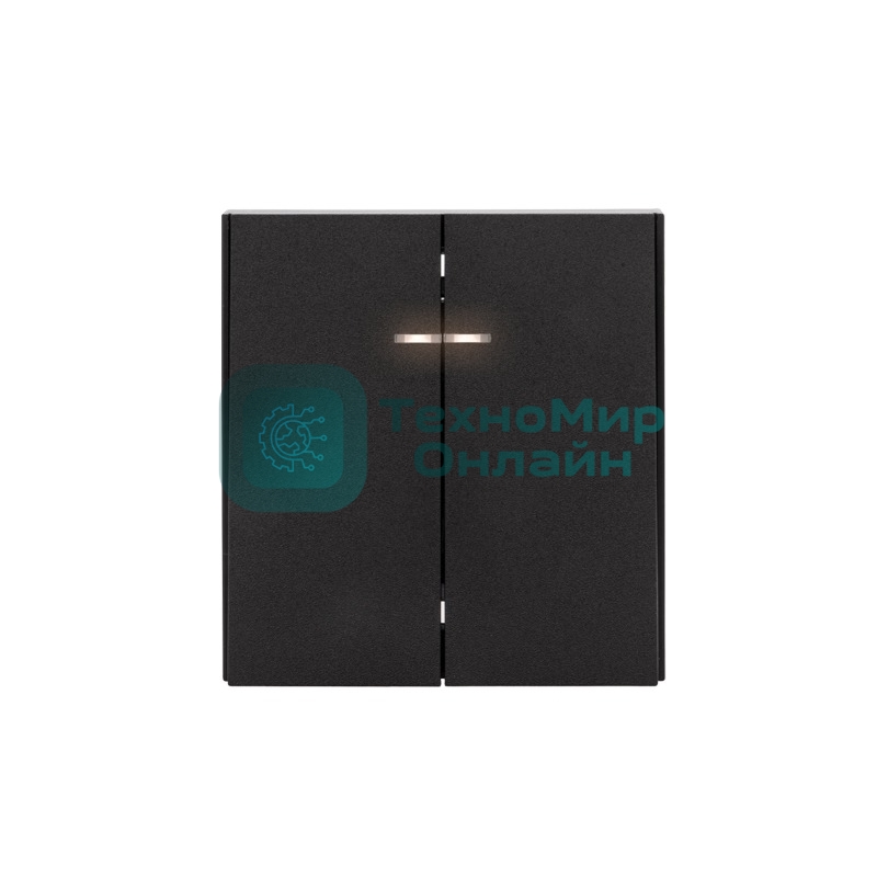 Выключатель Kranz STRONG 2 кл с подсветкой 10А с/у антрацит