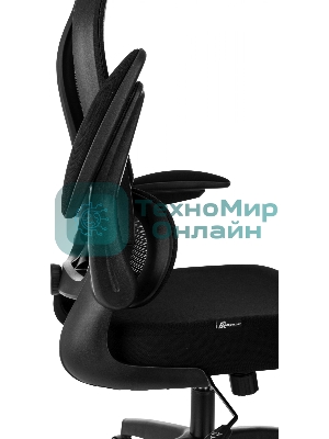 Кресло руководителя Бюрократ Sigma 1 черный сетка/ткань крестов. пластик