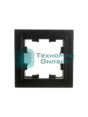 Рамка 1-мест. IEK BRITE РУ-1-БрЧ черный