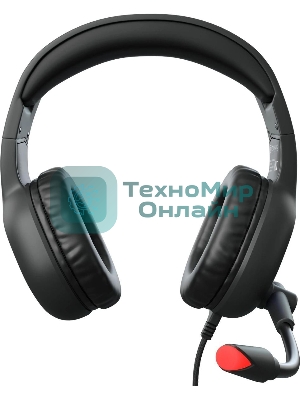 Гарнитура Oklick HS-L930G чёрный/синий, проводная, USB, подсветка