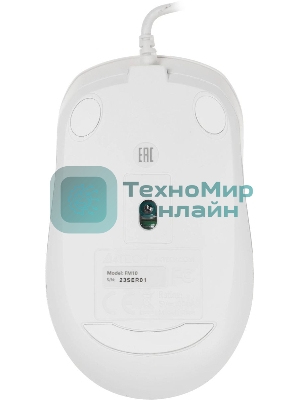 Мышь проводная A4Tech Fstyler FM10 белый/серый, 1600 dpi, USB, кнопки - 4