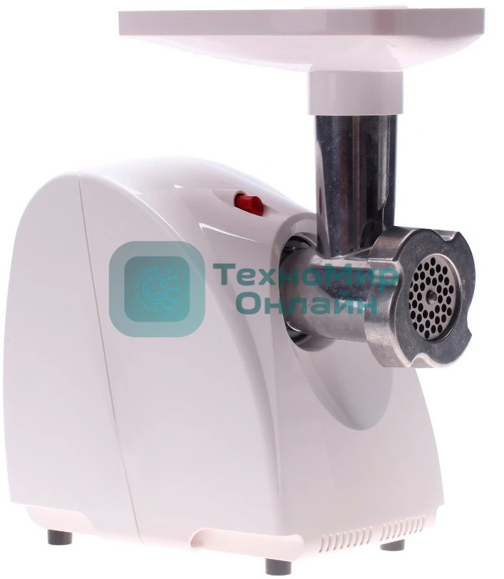 Мясорубка электрическая Аксион М31.01 белый, 1500 Вт, 1.7 кг/мин, реверс, защита от перегрузки, насадки - 4