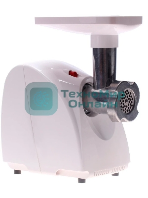 Мясорубка электрическая Аксион М31.01 белый, 1500 Вт, 1.7 кг/мин, реверс, защита от перегрузки, насадки - 4