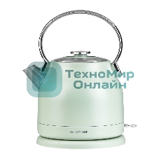 Чайник электрический Galaxy Line GL 0333, мятный, металл, 2200 Вт, 1,5 л