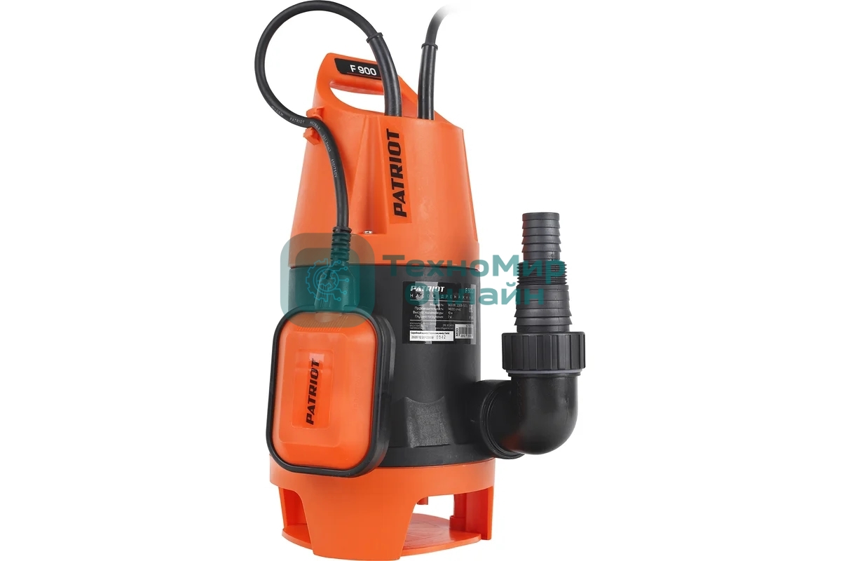 Садовый насос дренажный Patriot F900 900Вт 14000л/час