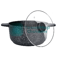 Кастрюля Maunfeld GRETA MF24GRTT01CR из литого алюминия со стеклянной крышкой, 24 см, 4 л