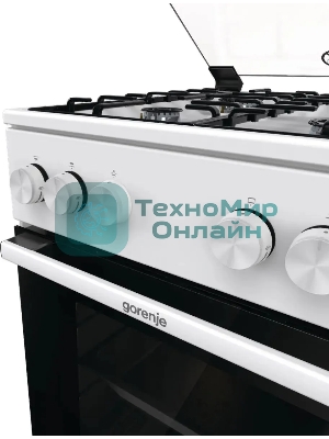 Плита газовая Gorenje GG5A10WH белый, конфорок 4 газовых, духовка 70 л, 50 см x 85 см x 59.4 см