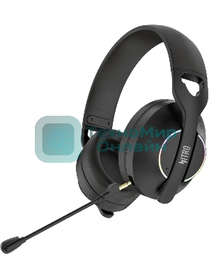 Гарнитура Acer OHR400 чёрный, беспроводная + проводная, USB/mini jack 3.5 мм, до 45 ч, подсветка