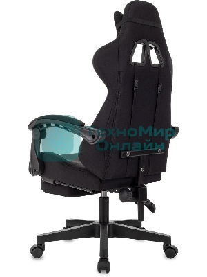 Кресло Zombie Shadow черный, экокожа, 120 кг, механизм качания, подставка для ног