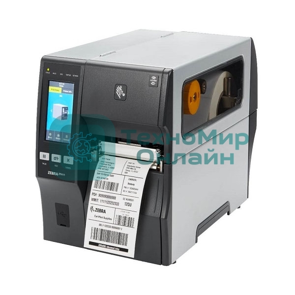 Принтер этикеток термотрансферный коммерческий Zebra TT ZT411 203 dpi, 356 мм/сек, USB, RS-232, Ethernet, USB Host, Bluetooth, серый/черный